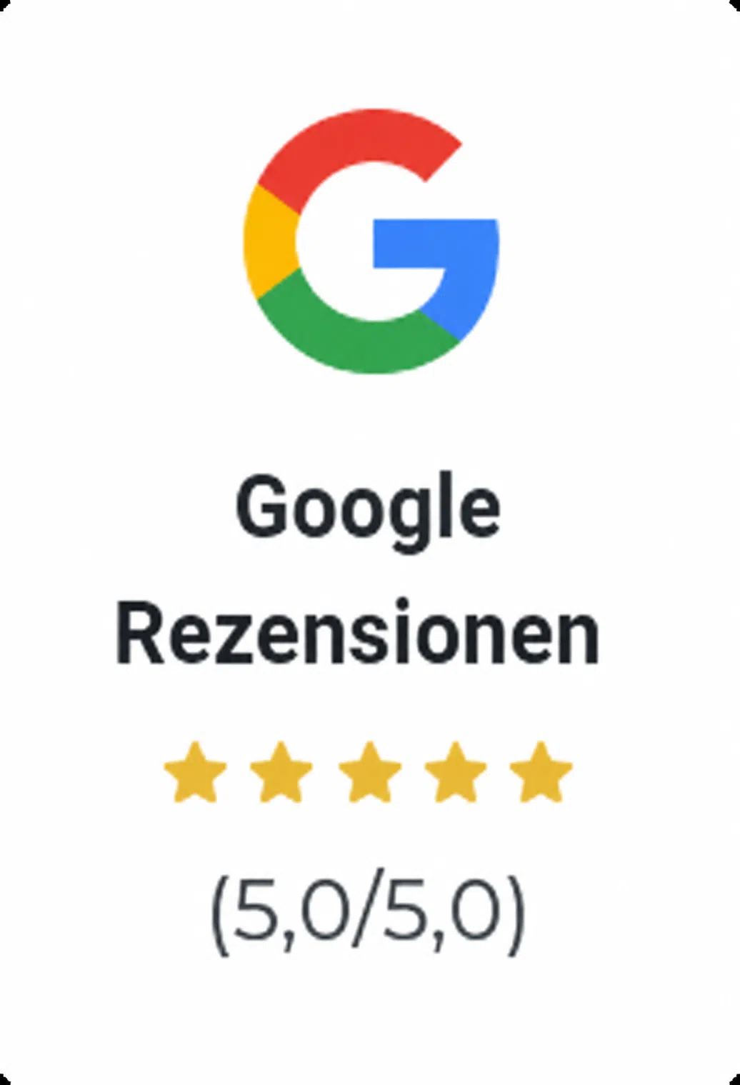 Google Rezensions-Badge - 5 von 5 Sternen